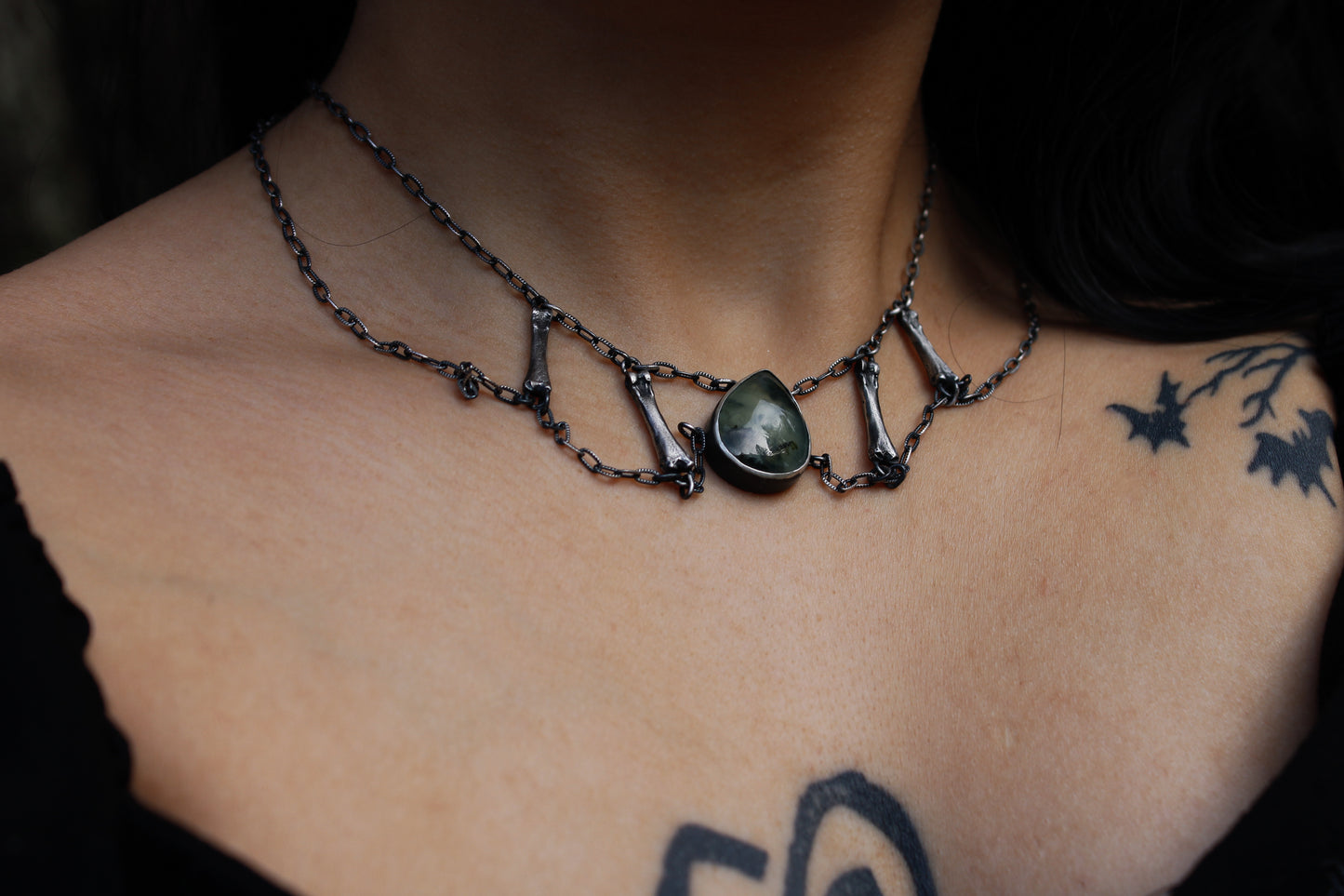 Mourning | Prehnite Choker