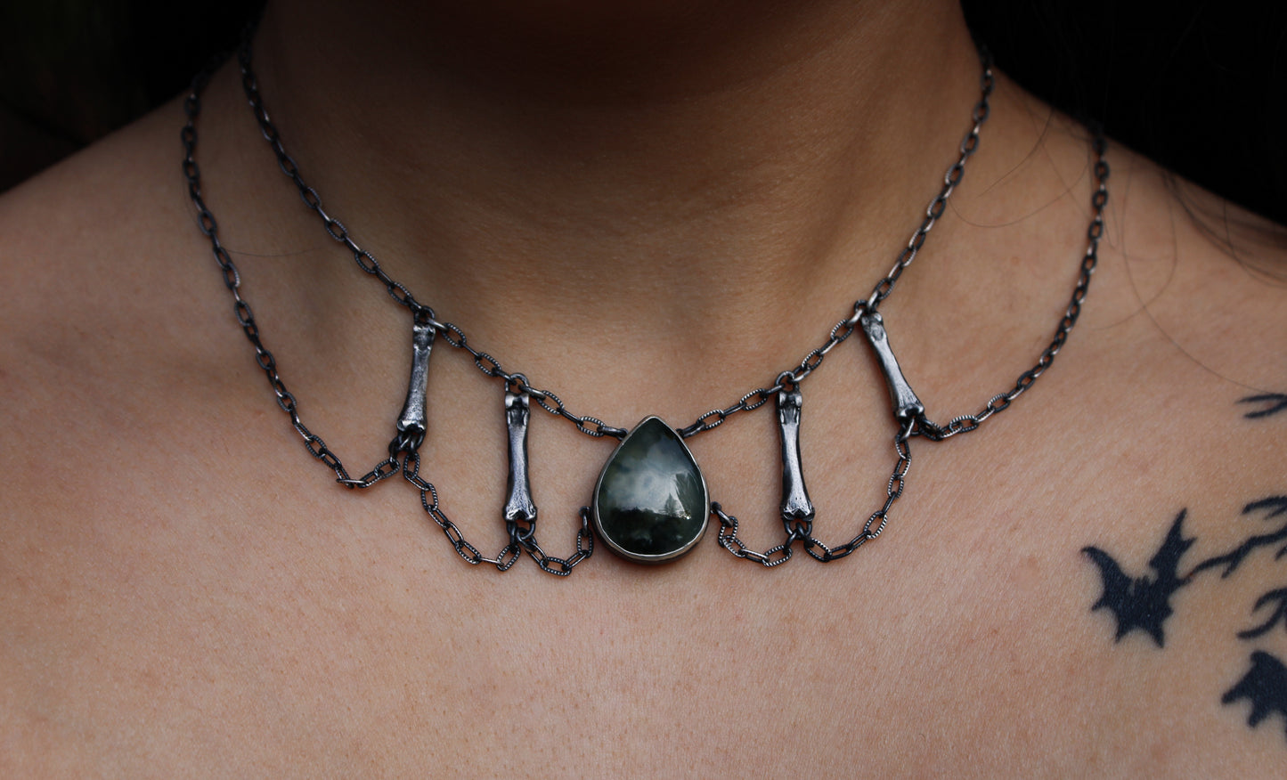 Mourning | Prehnite Choker