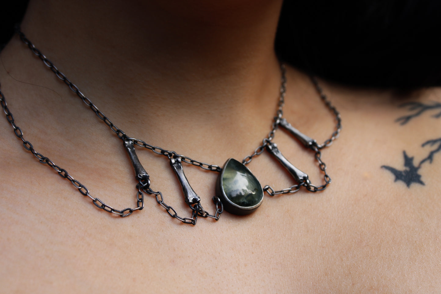 Mourning | Prehnite Choker