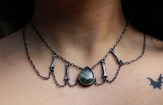 Mourning | Prehnite Choker