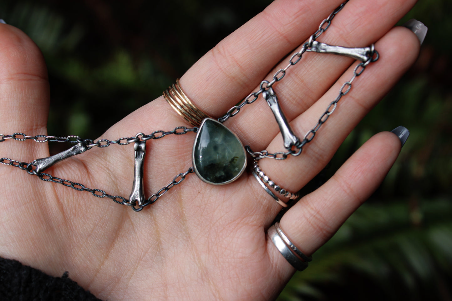 Mourning | Prehnite Choker