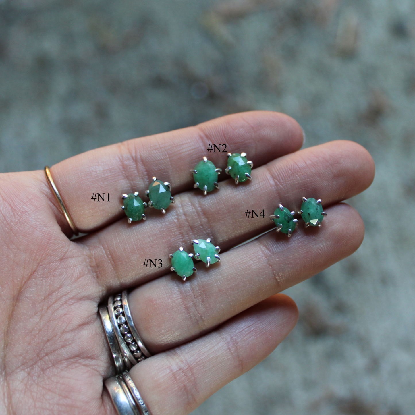 Emerald Studs